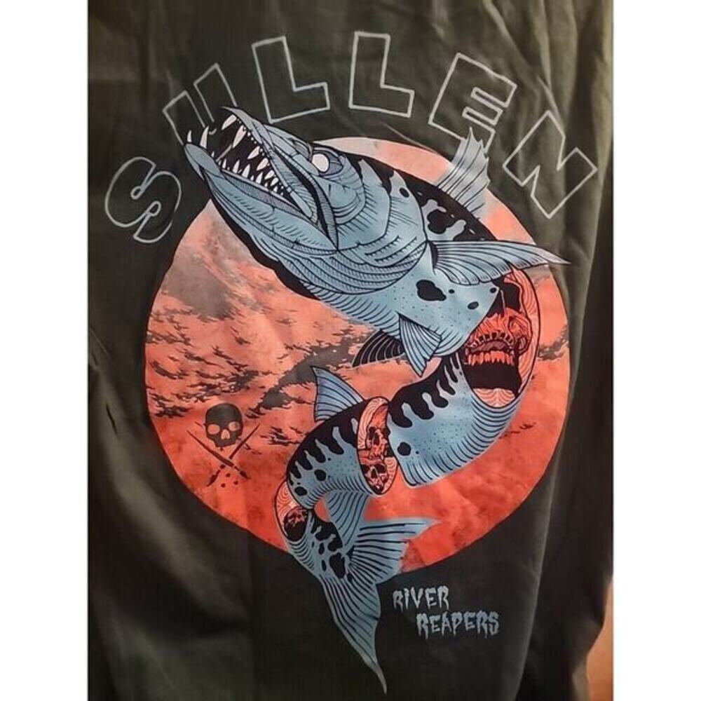 Sullen Art Collective Cuda Teal River Reapers Small NWT A107 Excellent Nice